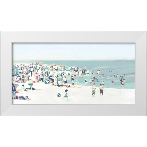 The Beach White Modern Wood Framed Art Print by Fontaine, Drako