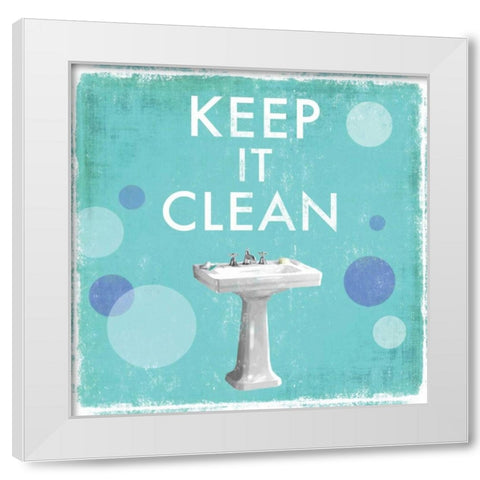 Keep it Clean White Modern Wood Framed Art Print by Fontaine, Drako