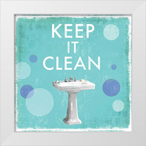 Keep it Clean White Modern Wood Framed Art Print by Fontaine, Drako