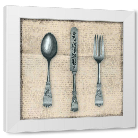 Dinners Design - Mini White Modern Wood Framed Art Print by Fontaine, Drako