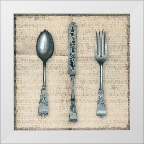 Dinners Design - Mini White Modern Wood Framed Art Print by Fontaine, Drako