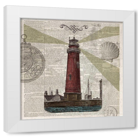 Nautical Collection II - Mini White Modern Wood Framed Art Print by Fontaine, Drako