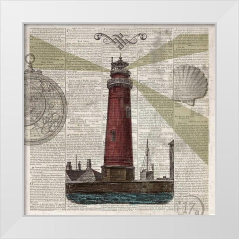 Nautical Collection II - Mini White Modern Wood Framed Art Print by Fontaine, Drako