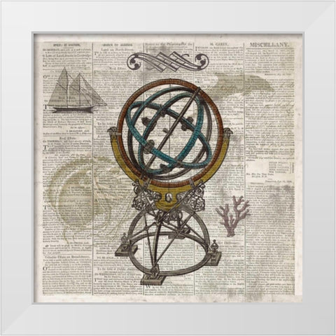 Nautical Collection III - Mini White Modern Wood Framed Art Print by Fontaine, Drako