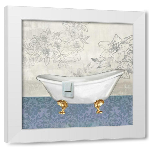 Garden Bath I - Mini White Modern Wood Framed Art Print by Fontaine, Drako