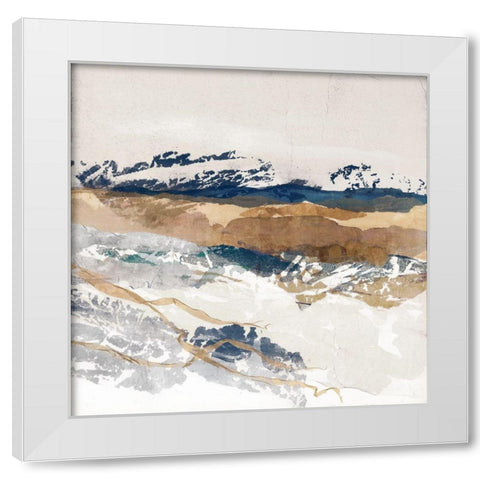 Mountain Sunset  White Modern Wood Framed Art Print by Fowler, Jan Sullivan