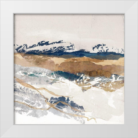 Mountain Sunset  White Modern Wood Framed Art Print by Fowler, Jan Sullivan