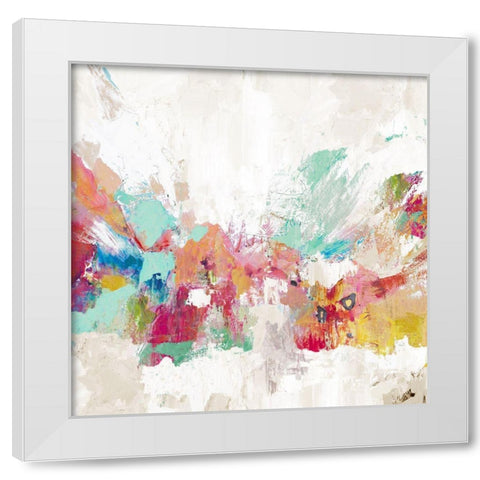 Colorful Euphoria White Modern Wood Framed Art Print by Gardner, Jennifer
