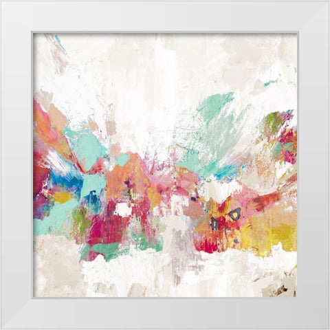 Colorful Euphoria White Modern Wood Framed Art Print by Gardner, Jennifer