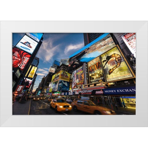 Palace Theater Traffic White Modern Wood Framed Art Print by Gaudet, Guilliame