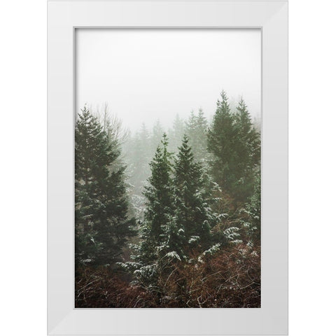 Forest Fog Winter Snow II White Modern Wood Framed Art Print by Nature Magick