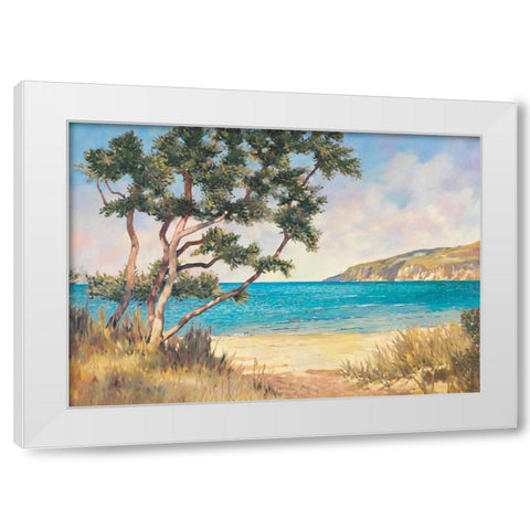 On the Beach I White Modern Wood Framed Art Print by Reynolds, Graham