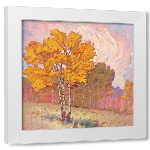 Tree Line I White Modern Wood Framed Art Print by Reynolds, Graham