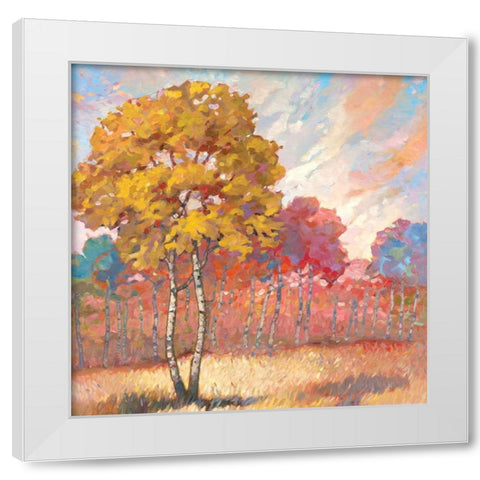 Tree Line II White Modern Wood Framed Art Print by Reynolds, Graham