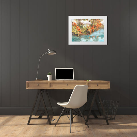 Stream Side III  White Modern Wood Framed Art Print by Reynolds, Graham