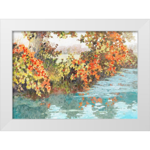 Stream Side III  White Modern Wood Framed Art Print by Reynolds, Graham