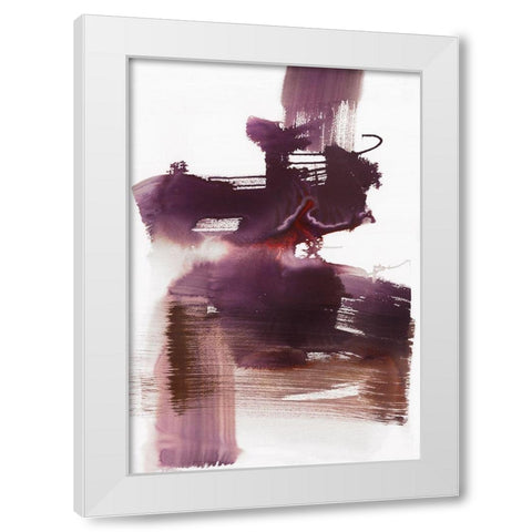 Oscillate White Modern Wood Framed Art Print by Guna, Bianka