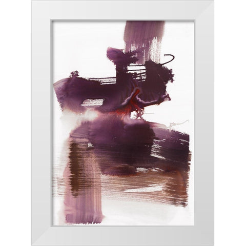 Oscillate White Modern Wood Framed Art Print by Guna, Bianka