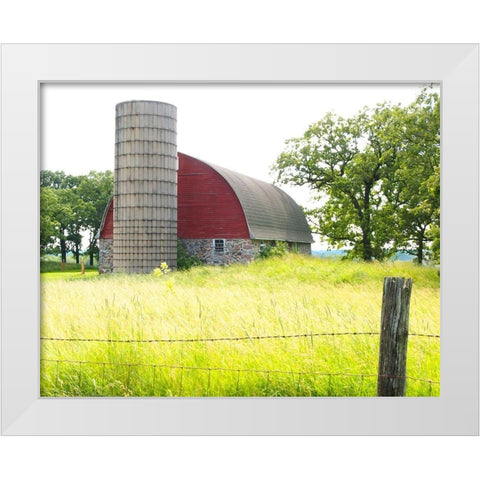 Red Silo  White Modern Wood Framed Art Print by Wilson, Gerry