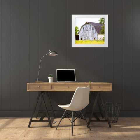 Barn Home  White Modern Wood Framed Art Print by Wilson, Gerry