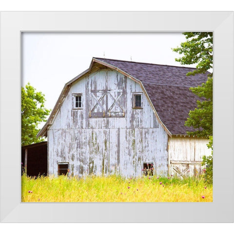 Barn Home  White Modern Wood Framed Art Print by Wilson, Gerry