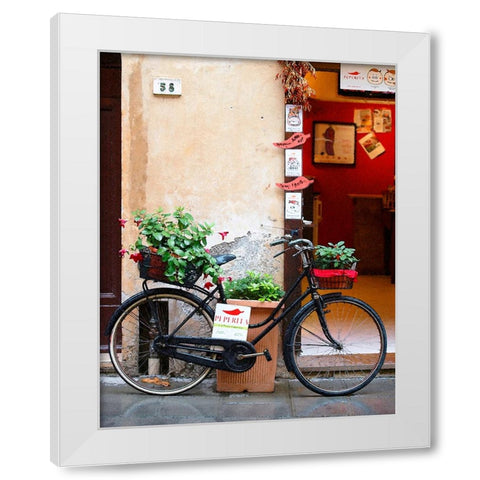 Bicyclette White Modern Wood Framed Art Print by Wilson, Gerry