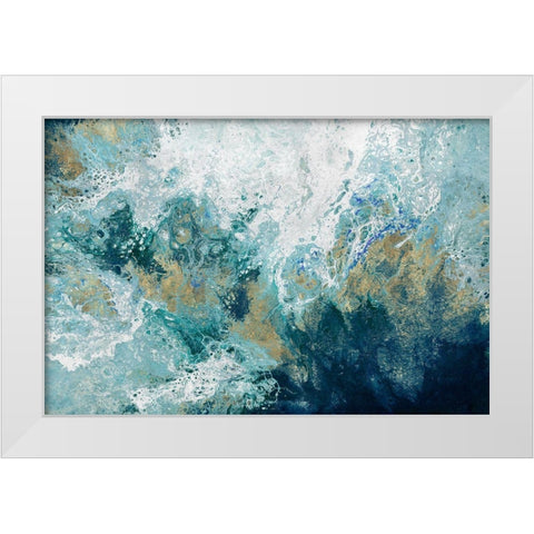 Saran White Modern Wood Framed Art Print by Broughton, Shaylen
