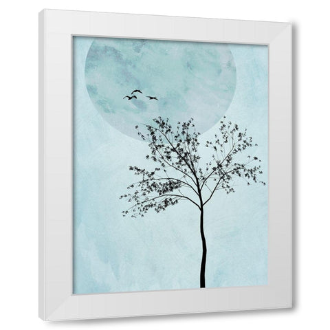 Full Moon Tree IIÂ  White Modern Wood Framed Art Print by Halli, Hal