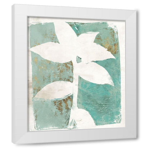 Solitaire Flora Green Version White Modern Wood Framed Art Print by St Hillaire, Elizabeth