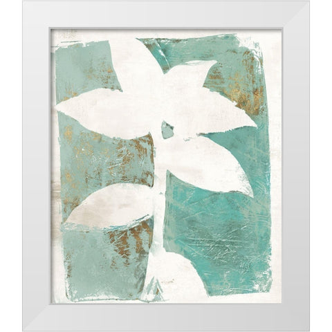 Solitaire Flora Green Version White Modern Wood Framed Art Print by St Hillaire, Elizabeth