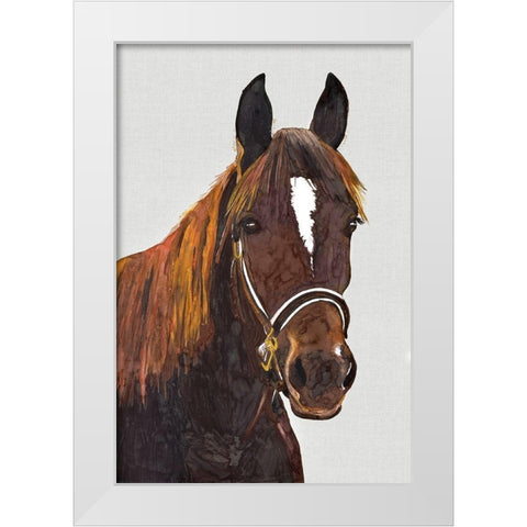 Golden GirlÂ  White Modern Wood Framed Art Print by Hatfield, Jodi