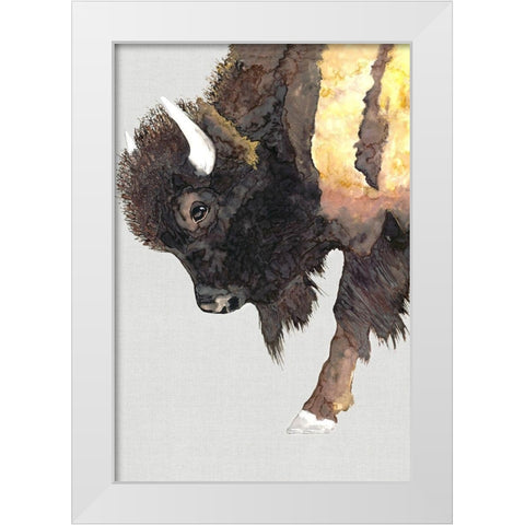Buffalo Bill  White Modern Wood Framed Art Print by Hatfield, Jodi