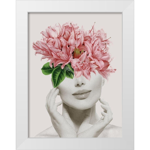 Flower Smile  White Modern Wood Framed Art Print by Smith, Karen