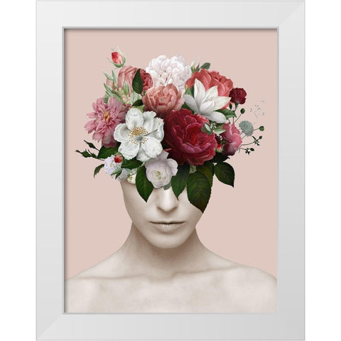 Flower Stare  White Modern Wood Framed Art Print by Smith, Karen