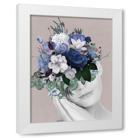 Flower Sleep  White Modern Wood Framed Art Print by Smith, Karen