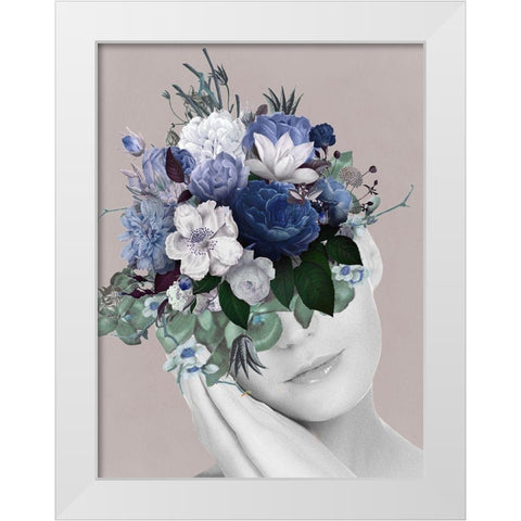 Flower Sleep  White Modern Wood Framed Art Print by Smith, Karen