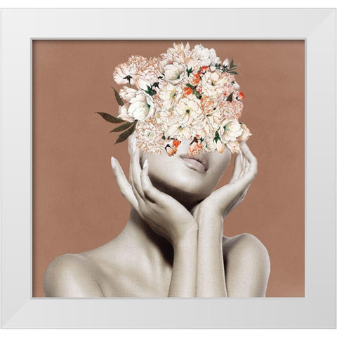 Flower PoseÂ  White Modern Wood Framed Art Print by Smith, Karen