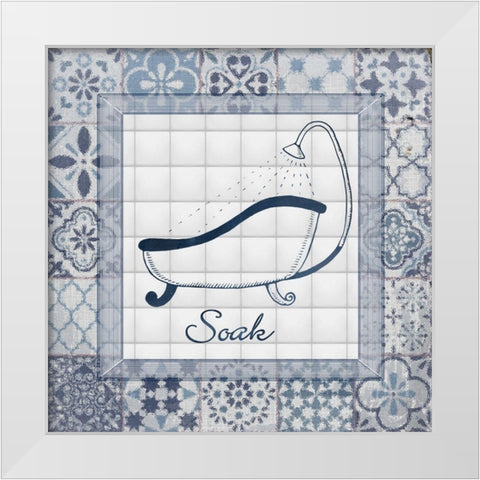 Wash up Brush up I White Modern Wood Framed Art Print by Smith, Karen