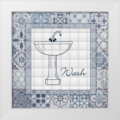 Wash up Brush up II White Modern Wood Framed Art Print by Smith, Karen
