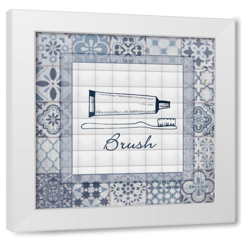 Wash up Brush up III White Modern Wood Framed Art Print by Smith, Karen