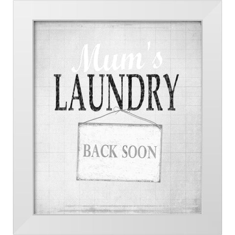 Mums Laundry White Modern Wood Framed Art Print by Smith, Karen