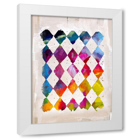Diamond Palette II White Modern Wood Framed Art Print by Smith, Karen