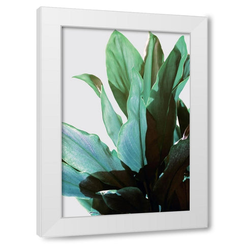 Green Leaves I White Modern Wood Framed Art Print by Bainbridge, Hope