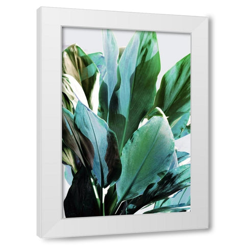Green Leaves II  White Modern Wood Framed Art Print by Bainbridge, Hope