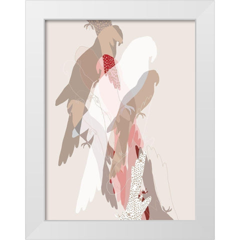 The Birds  White Modern Wood Framed Art Print by Bainbridge, Hope