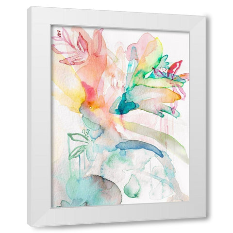Island Florals I  White Modern Wood Framed Art Print by Bainbridge, Hope
