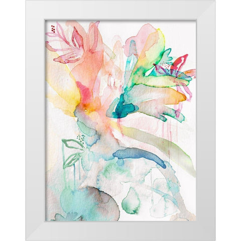 Island Florals I  White Modern Wood Framed Art Print by Bainbridge, Hope
