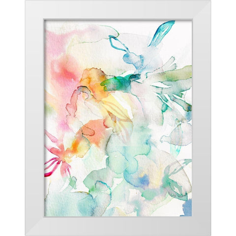 Island Florals II  White Modern Wood Framed Art Print by Bainbridge, Hope