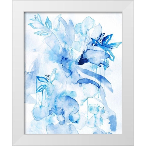 Lullaby Blue I  White Modern Wood Framed Art Print by Bainbridge, Hope