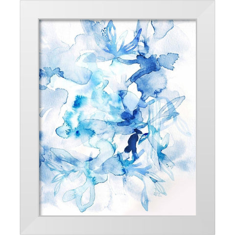 Lullaby Blue III White Modern Wood Framed Art Print by Bainbridge, Hope